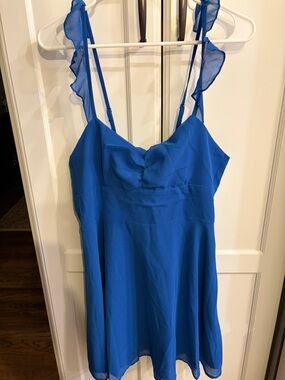 Royal Blue Ruffle Strap Sundress